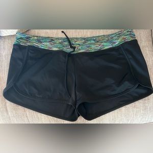 Athleta Black Running Swim Shorts Size XL EUC!